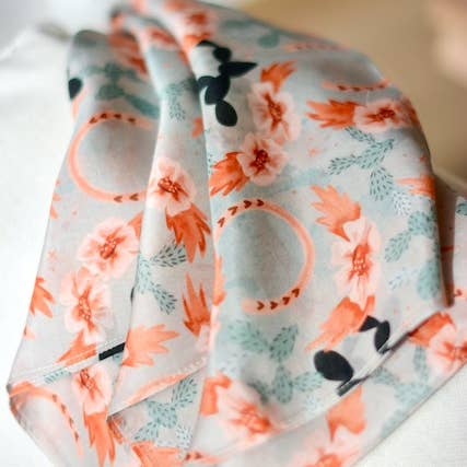 Tirzah Lane Art - Wholesale Scarf - Women's - Cactus Horseshoes and Hearts Cowgirl Western Scarf Wild Rag