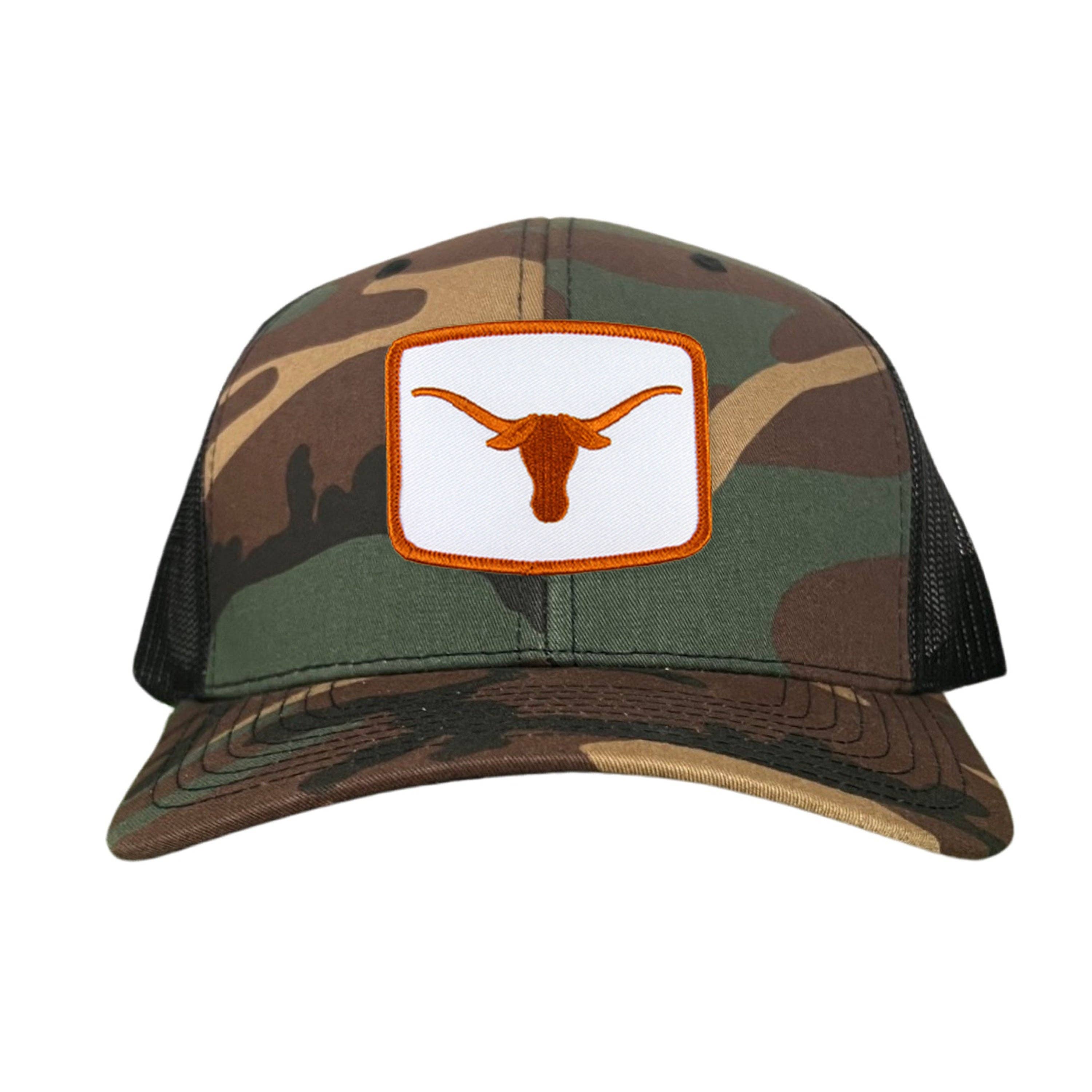 Last Stand Hats, LLC - Wholesale Trucker Hat - Unisex - Texas Longhorns Square Longhorn / Hats / 148 / UT9103 / MM12