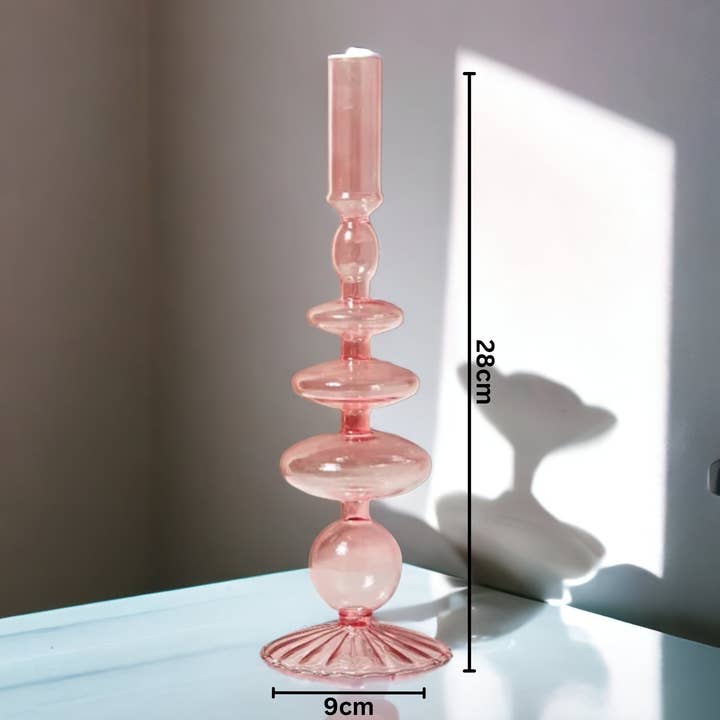 IVORE.GROUP (We cover All Import duty) – Engroshandel Lyseholder – Retro glas klassiske håndlavede lysestager i farvet borosilikatglas3