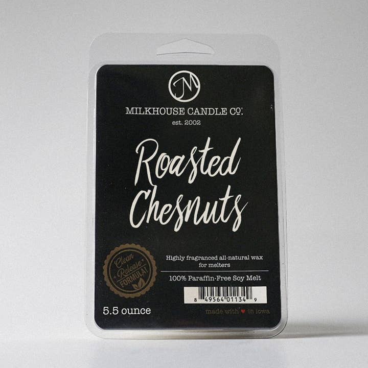 5.5 oz Wax Melts: Roasted Chestnuts for wholesale by Milkhouse Candle Company