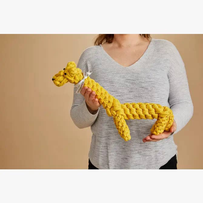 Jax & Bones - Wholesale Pet Rope Toy - Dog - Giraffe Rope Dog Toy (Small - 7")