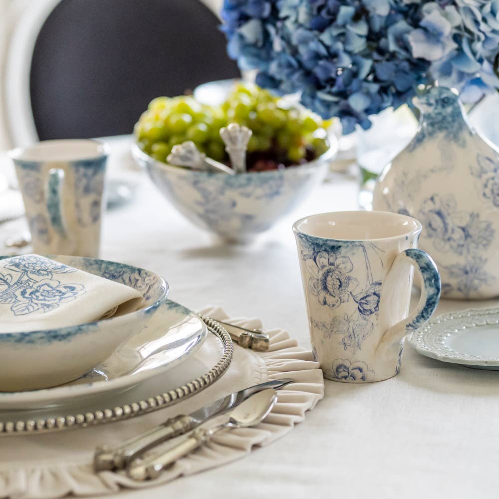 Arte Italica & Crown Linen Designs - Venta al por mayor Taza - Giulietta - Taza, color azul2