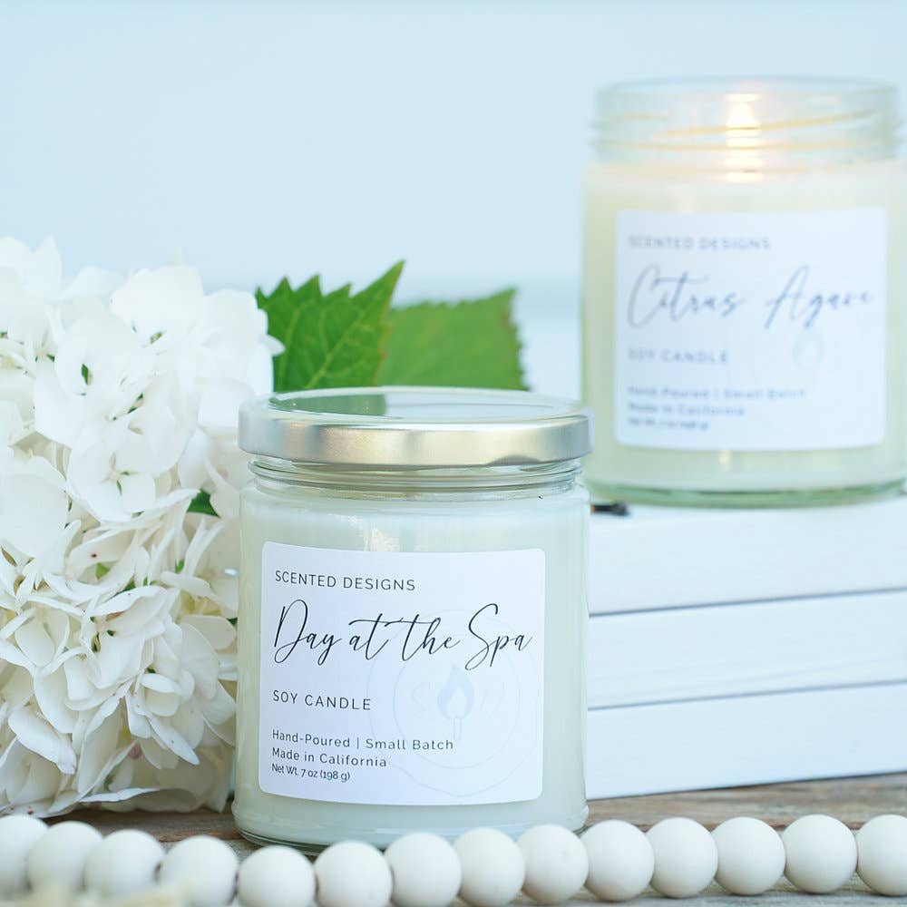 Scented Designs Candle Co - Wholesale Jar/Filled Candle - Day at the Spa Soy Candle - 7oz Signature Jar5