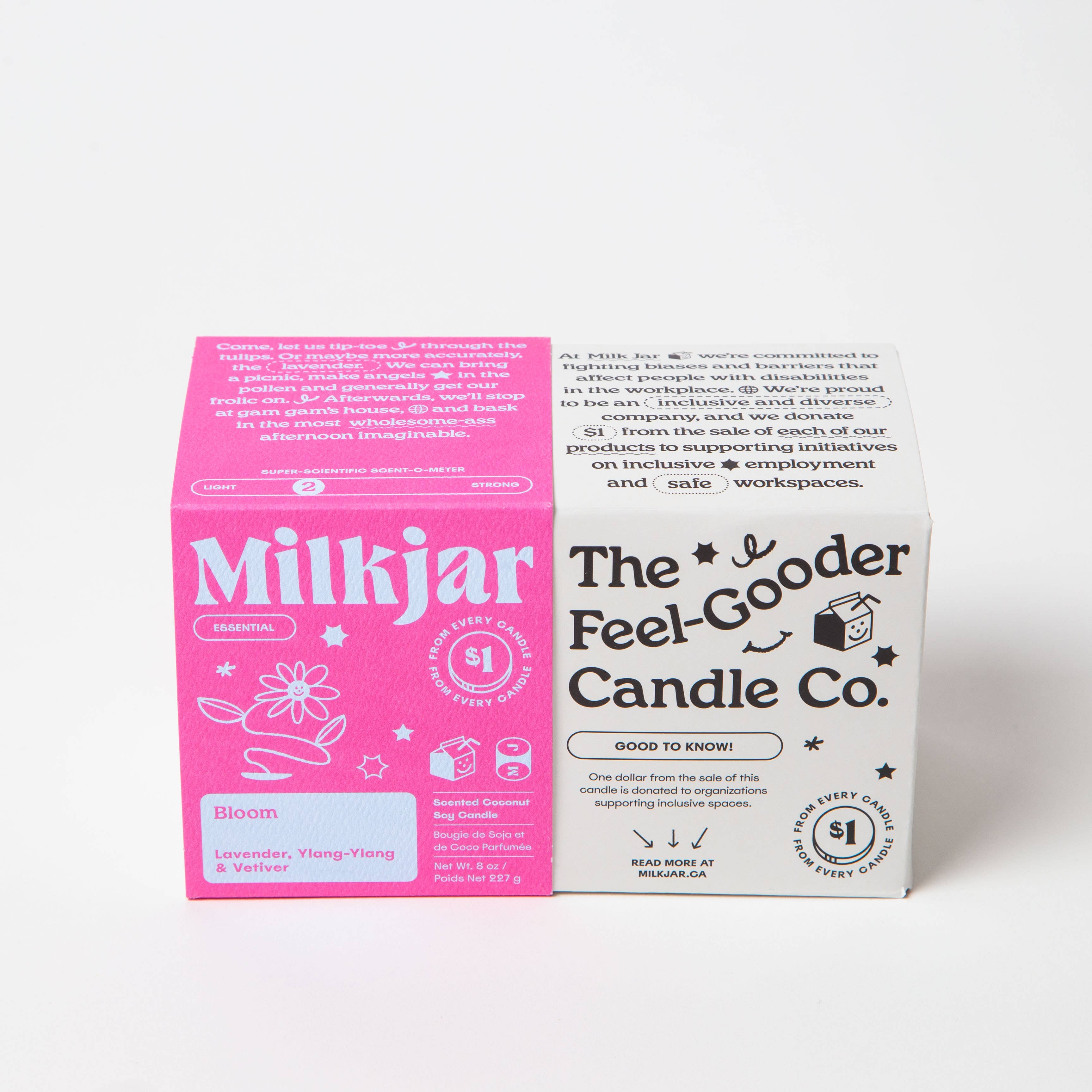 Milk Jar Candle Co. - Wholesale Jar/Filled Candle - Bloom - Essential Oil Coconut Soy 8oz Candle 6