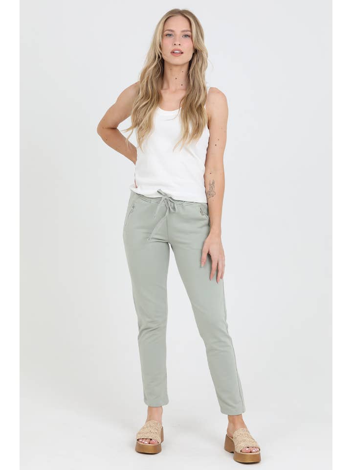 Nostalgia - Vente Pantalon d'intérieur/de jogging – femme - JOGG DE JOGGING EN TISSU ÉPONGE NP746-ASIS AVEC LIEN À NOUER SUR LE DEVANT ET POCHE ZIPPÉE71