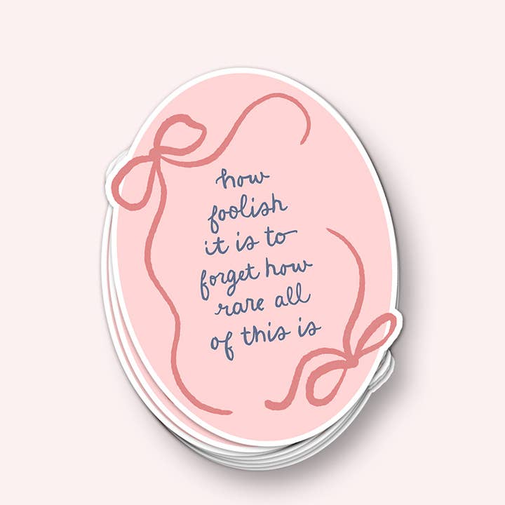 How Foolish Vinyl Sticker for wholesale by Lucky Dog Design Co.