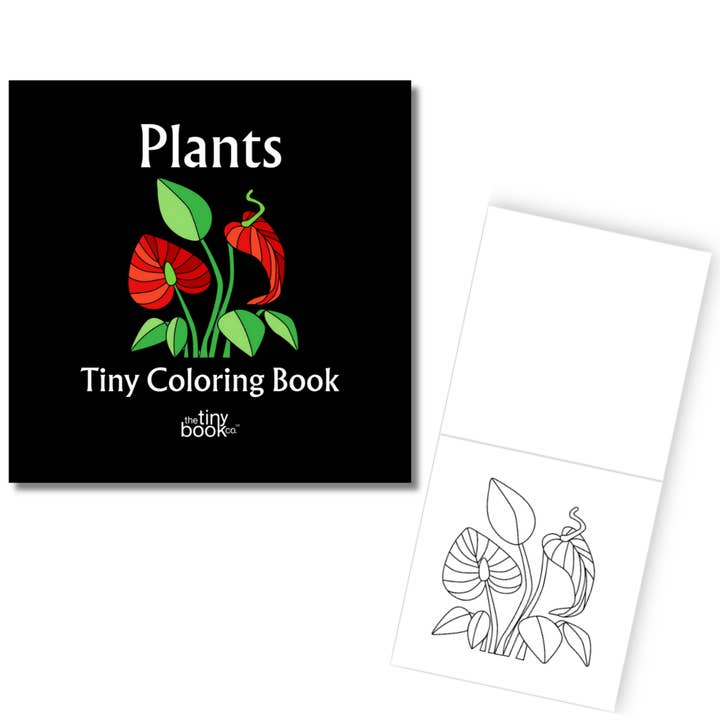 Petit livre de coloriage sur les plantes pour la vente par The Tiny Book Co. ™