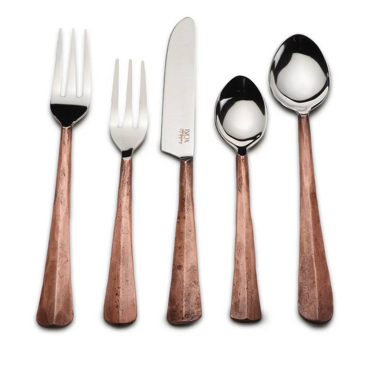 INOX artisans – wholesale Cutlery set – INOX Ridge Flatware 5 Pc. Place Setting Service for 1