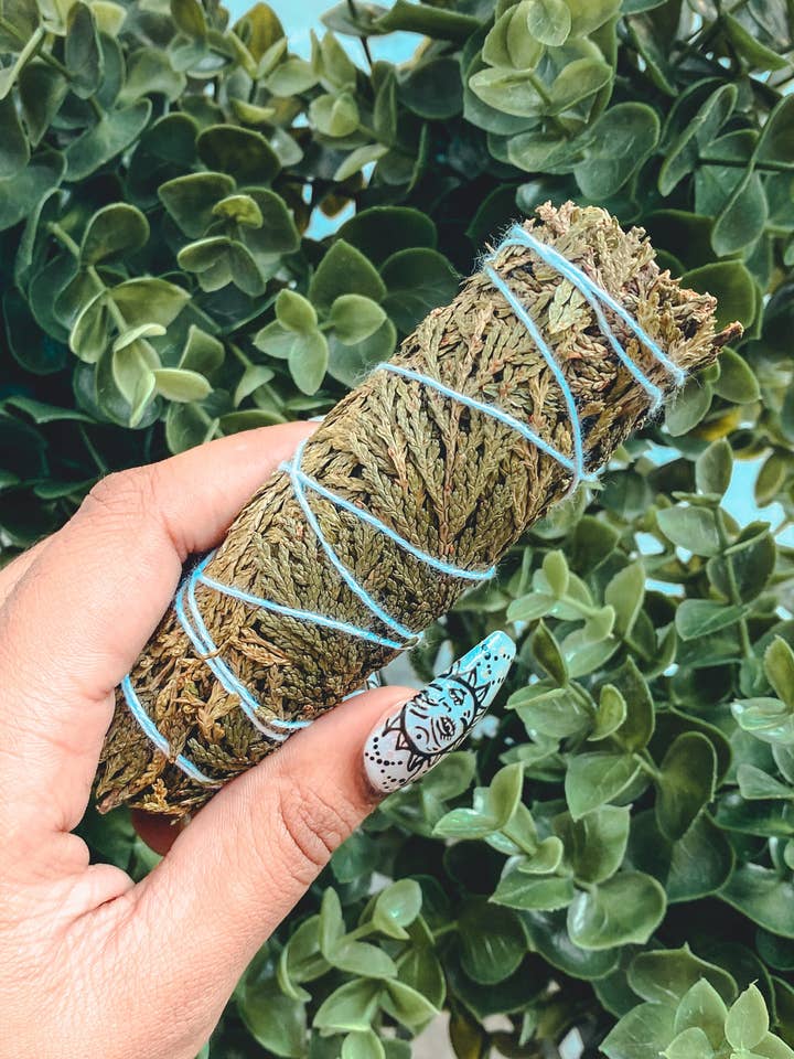Cedar Sage Cleansing Stick, Sustainably Harvested for wholesale by Peach and Pixie