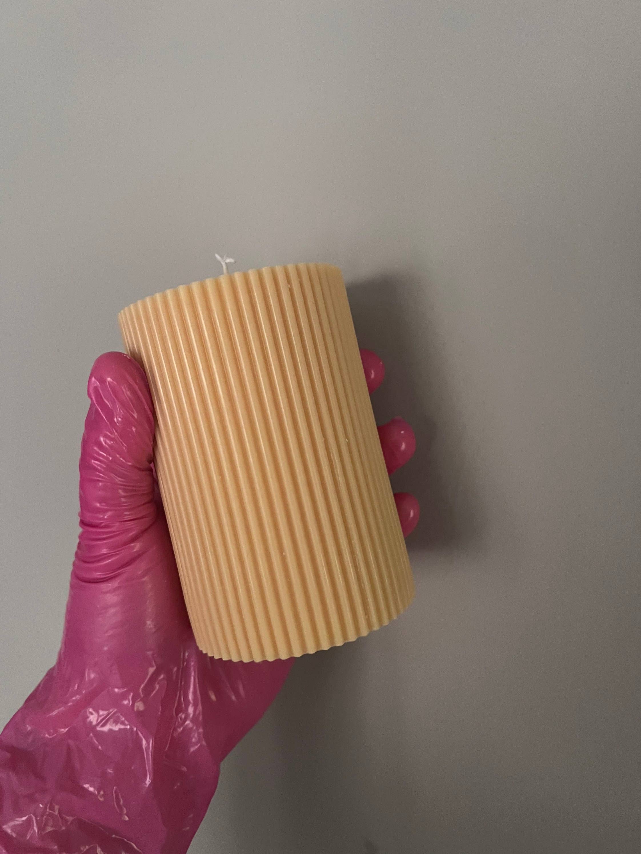 Agaboo Candle - Wholesale Pillar Candle - Oversized Textured Ribbed Pillar Candles2