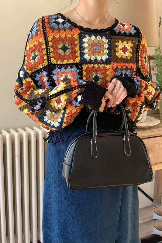 Flarix - Wholesale Poncho - Dames - gehaakte poncho-top3