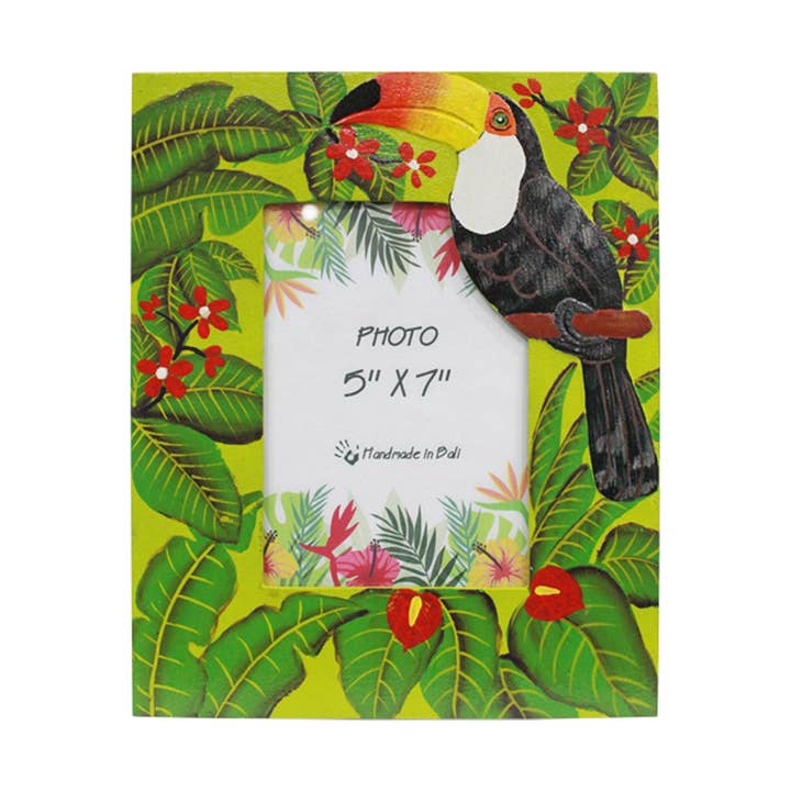 CADRE PHOTO VERT TOUCAN 5" x 7" EN SOLDE pour la vente par Beachcombers