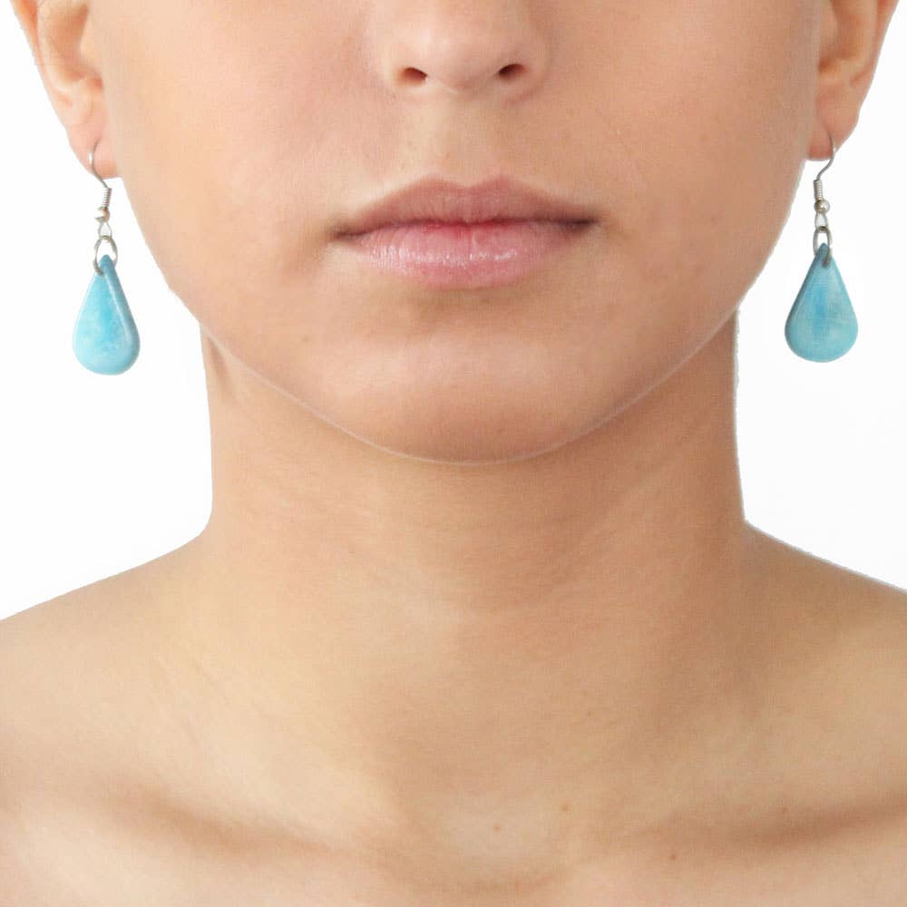 Muichic Natural Jewelry - Wholesale Dangle Earrings - Raindrops Tagua Earrings Handmade Fairtrade Lightweight3