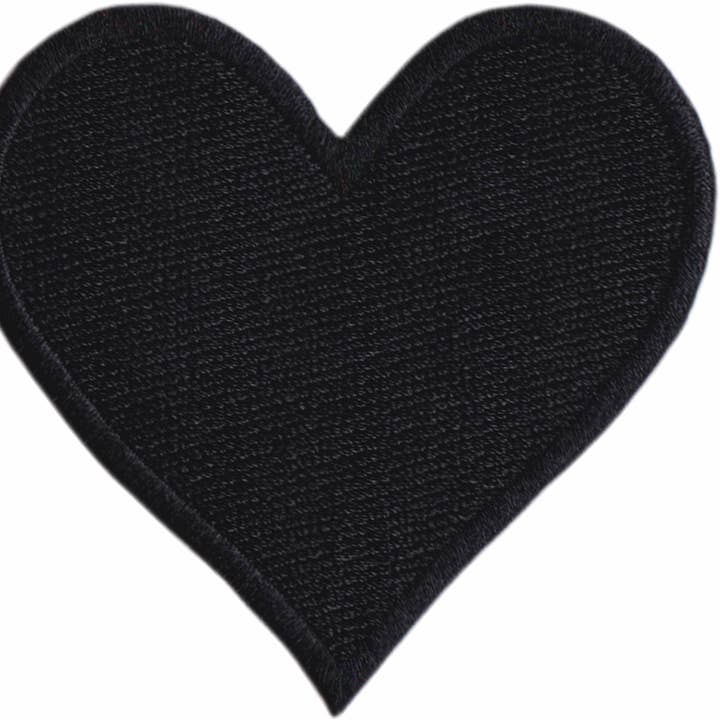 Patch - 2.88" Heart - Solid Colored - 11 Color Options for wholesale by Square Deal Recordings & Supplies