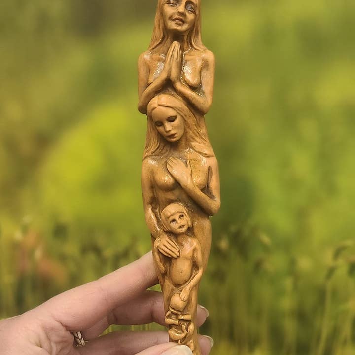 Shaping Spirit - Wholesale Sculpture - Totem of Woman – Tan Feminine Totem Sculpture | Spiritual Art & Meaningful Gift2