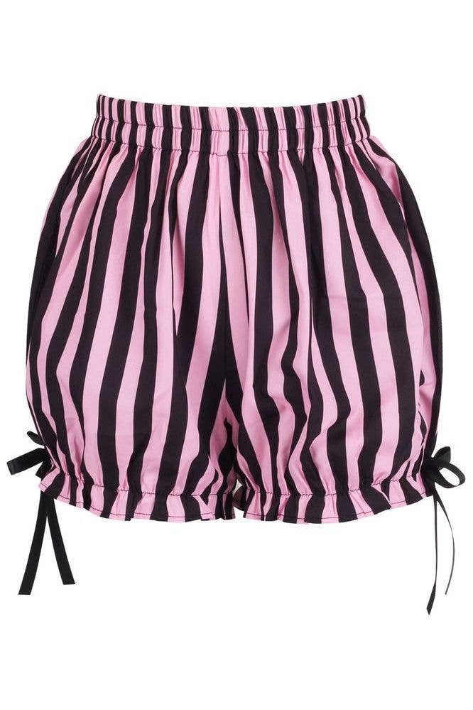 Daisy Corsets - Wholesale Underwear - Women's - Pink/Black Striped Bloomers2
