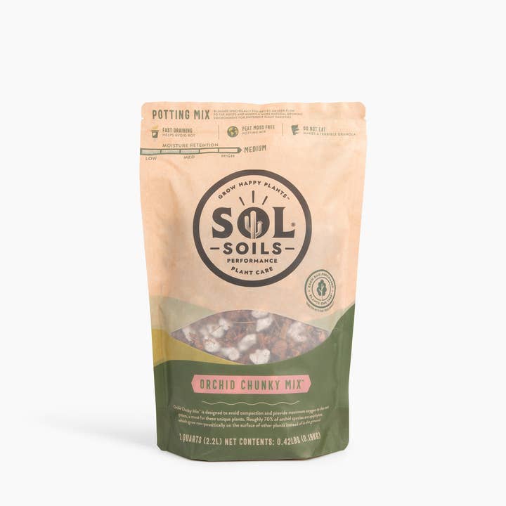 Sol Soils - Wholesale Planting/Potting Soil - Soil (2Qt) Orchid Chunky Mix