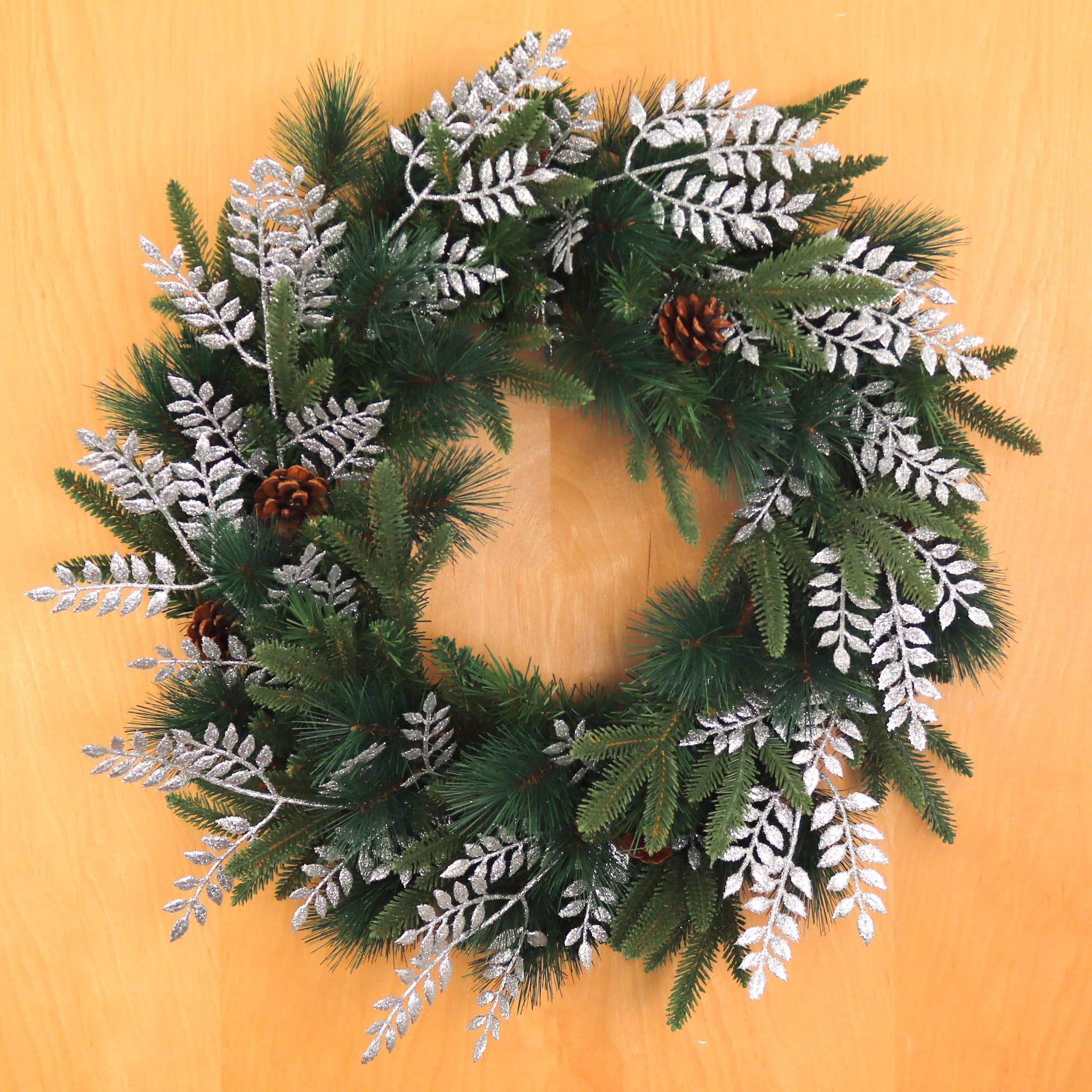 Larksilk - Wholesale Christmas Decoration - 17" Sparkling Silver Glitter Christmas Ash Spray, Pack Of 482