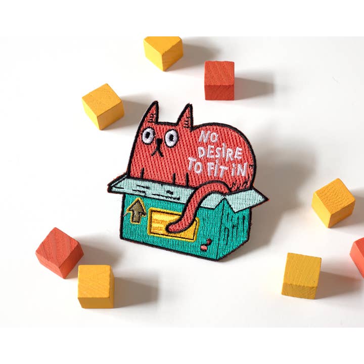 RippleSplash Studio - Wholesale Patch - No Desire to Fit In Cat Iron-On Patch2