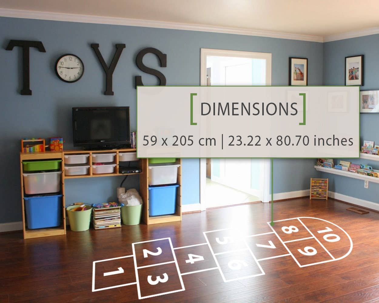 KUARKI – Decalque de janela/parede por atacado – Adesivo de Amarelinha Tradicional para Quarto de Brincar1