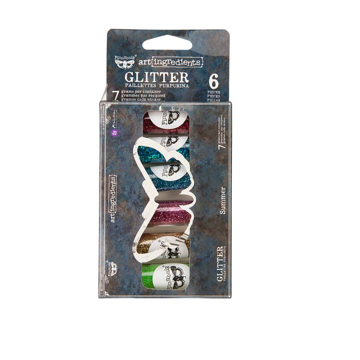 Prima Marketing Inc - Wholesale Craft Supplies - Art Ingredients Glitter Set Summer 6 bottlesx10 grams each1