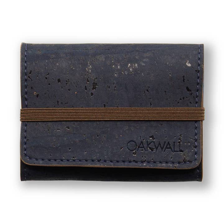 Reverso - Reversible Vegan Wallet - Night Blue & Mustard for wholesale by Oakwall - Shaped by Nature