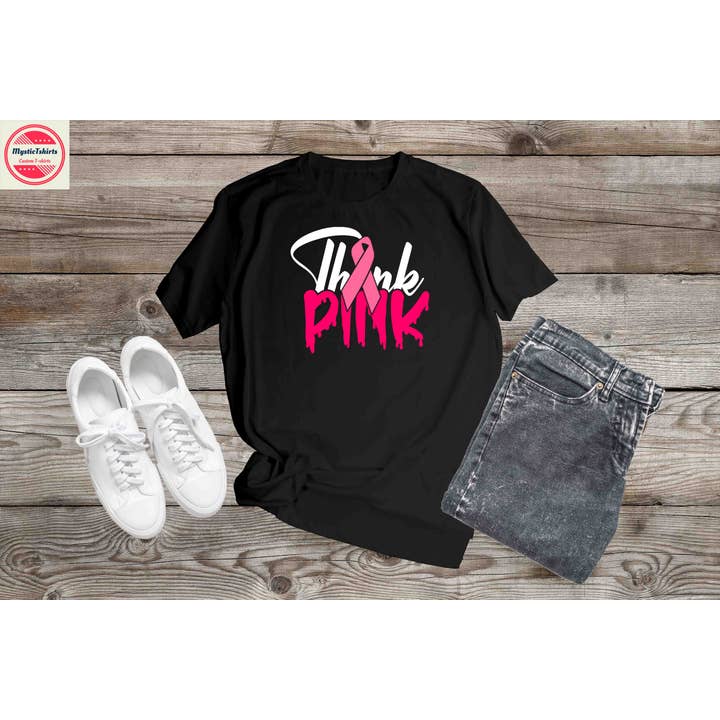 Think Pink, Cancer Awareness Shirt for wholesale by MysticTshirts