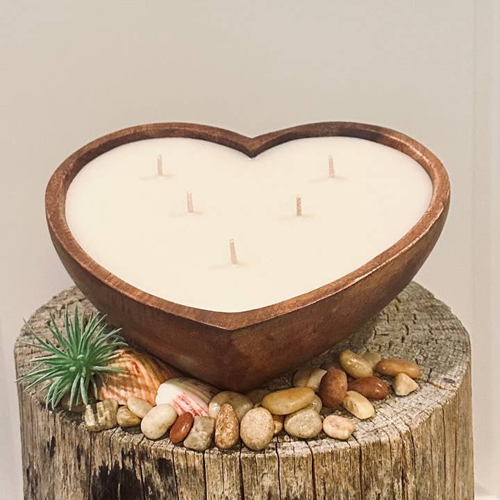 Woodware&Co - Wholesale Candle holder - WHOLESALE Large Wooden Heart Bowls1