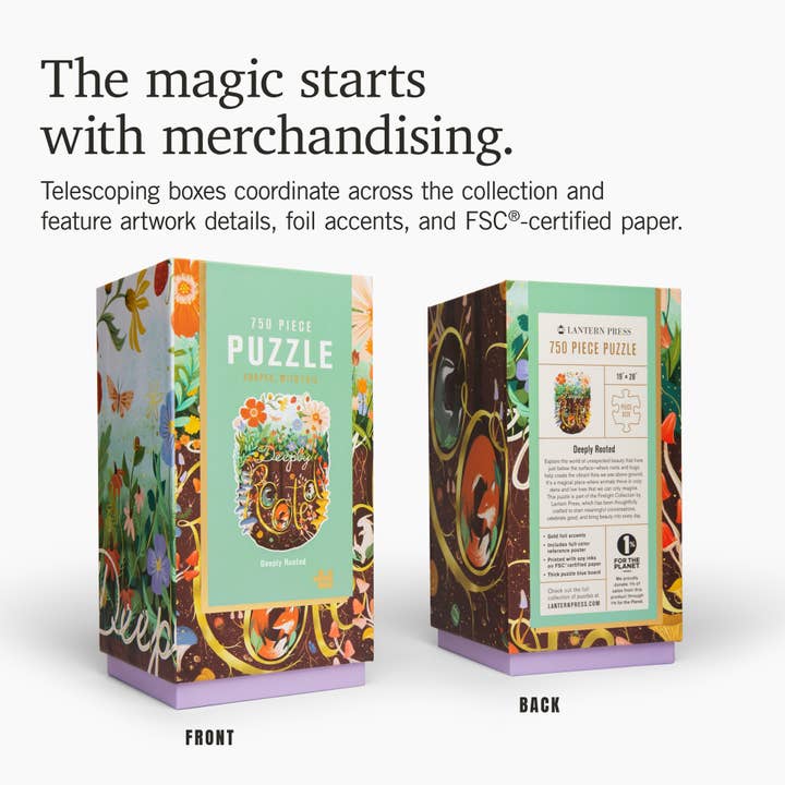 Lantern Press - Wholesale Puzzle - Adult - 750 PIECE PUZZLE, Deeply Rooted, Firelight