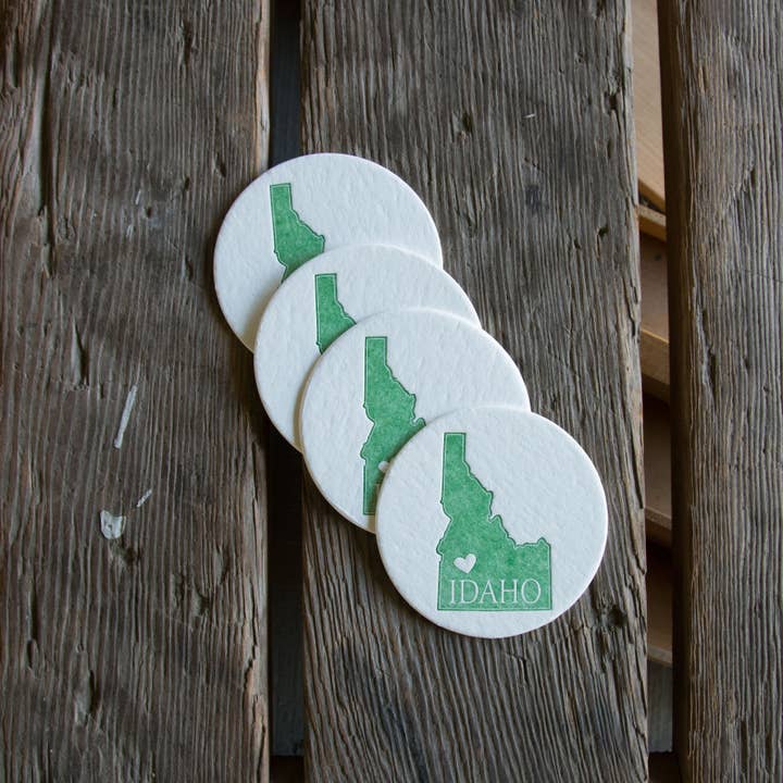 Ladybug Press - Wholesale Coasters - Idaho Heart Coasters7