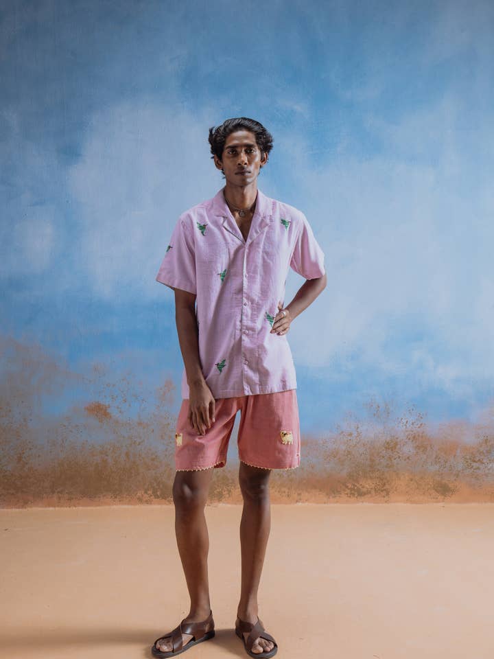 CHEMISE POUR CHIEN EN POINT DE CROIX HARMONIE COLIBRI - 100% COTON pour la vente par Choyal - Fair Trade Unisex Clothing