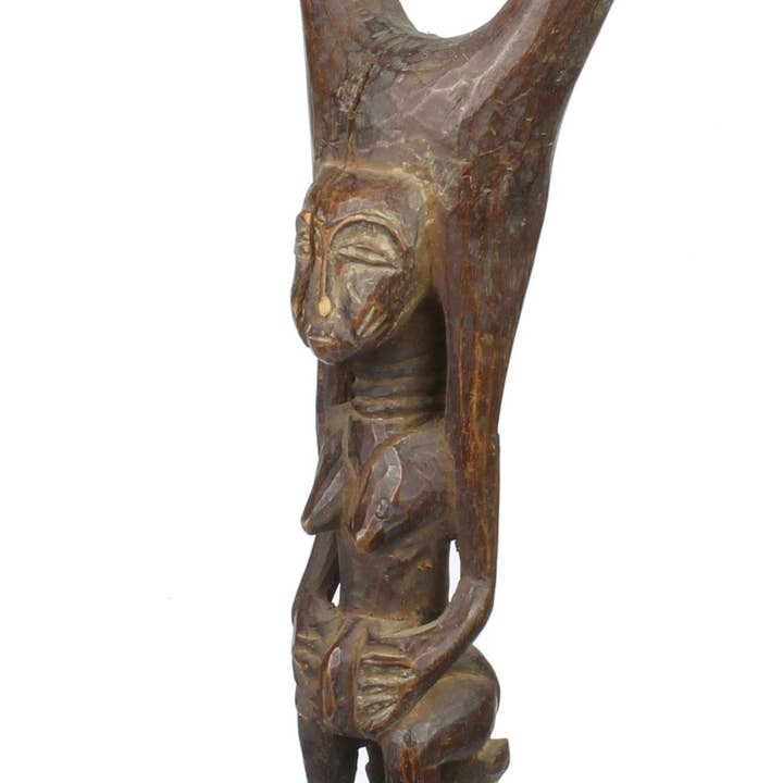 The Niger Bend – Objeto de mesa decorativo por atacado – Vintage Baule Slingshot da Costa do Marfim, África, na base1