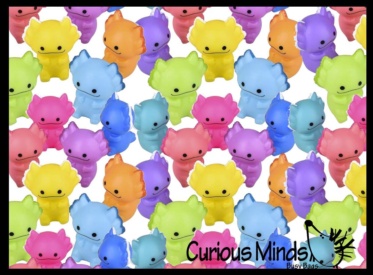 Curious Minds Toys - Vente Figurine – enfant - Lot de 50 figurines Axolotl - Jolies petites figurines d'animaux pour6