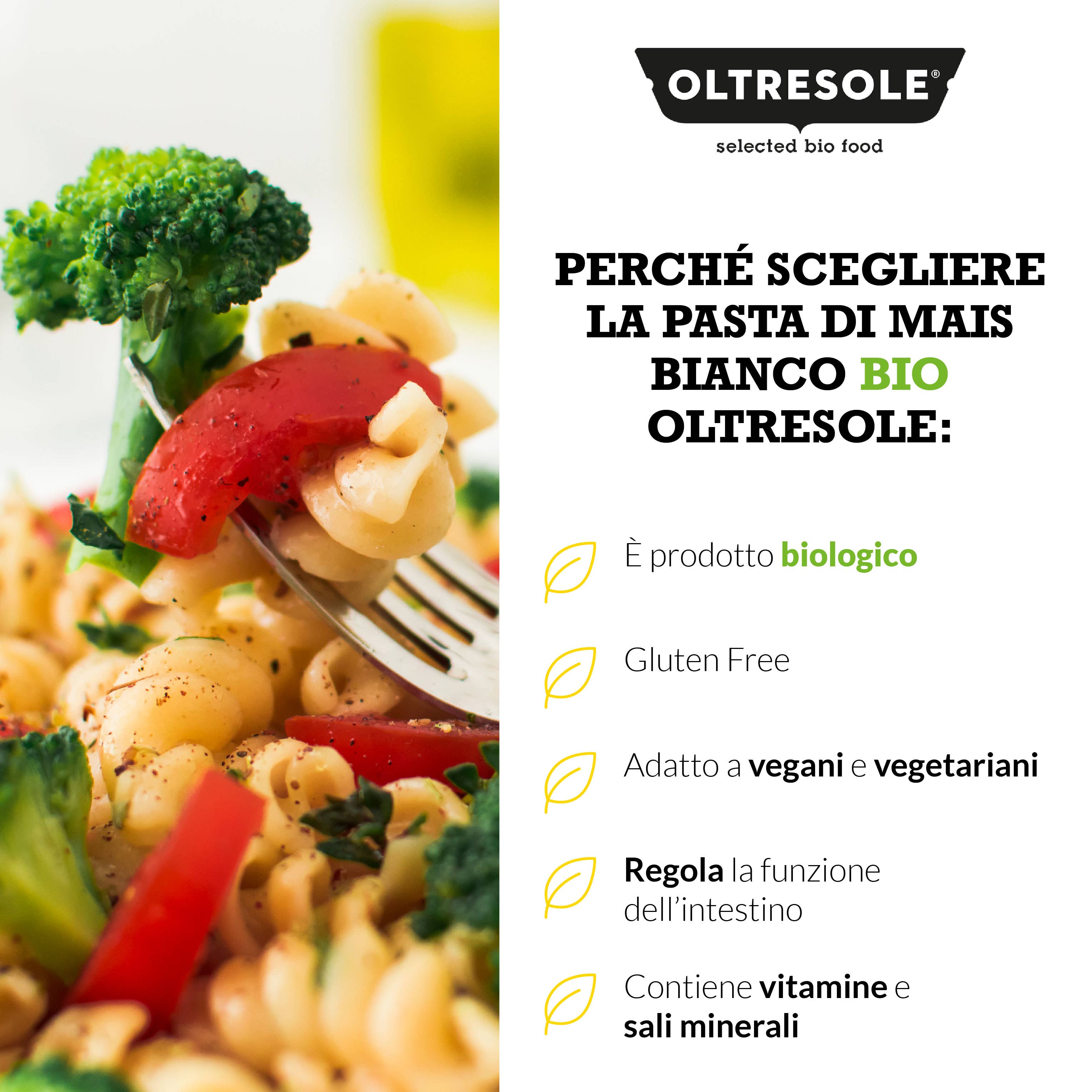 Oltresole - Wholesale Pasta - ORGANIC WHITE CORN PASTA FUSILLI 350 g6