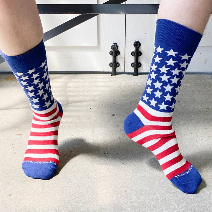 The Royal Standard - Wholesale Socks - Men's - Men's America Socks Red/White/Blue One Size