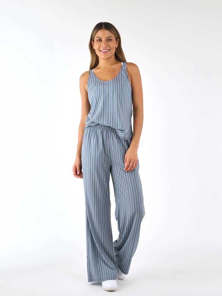 Pyramid Tank: Carbon Stripe for wholesale by Glyder