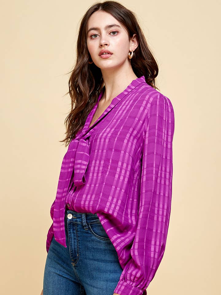 Jacquard scozzese ombra 100% seta ST# MCL1042T per la vendita all'ingrosso da parte di OLIVE MAUVE