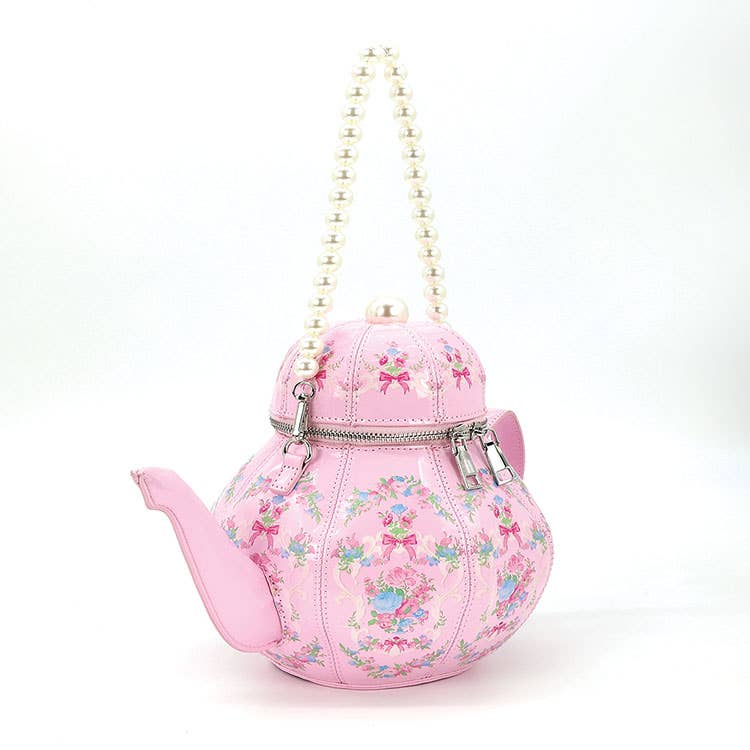 COMECO INC - Wholesale Crossbody Bag - Women's - Pretty Pink Teapot Bag1
