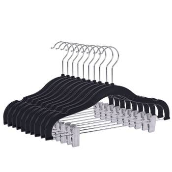 Wholesale PL066 - Kids Plastic Skirt Hangers with Clips - Raspberry for  your store - Faire