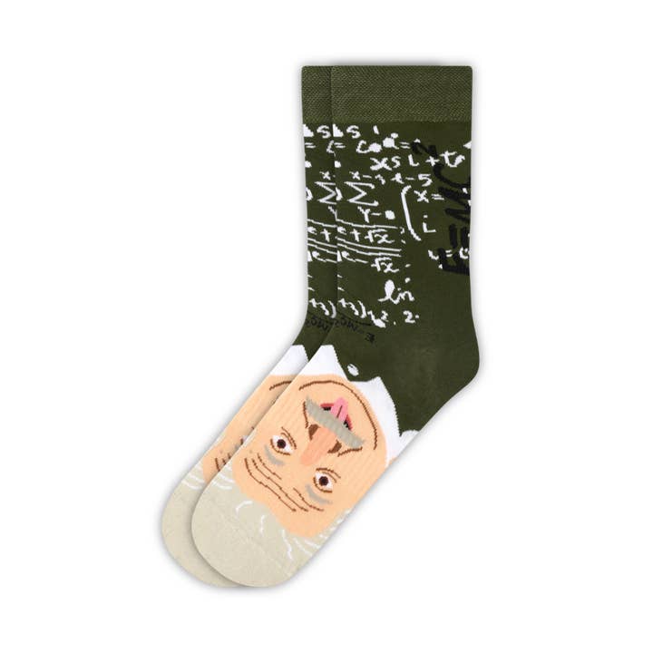 Multi Albert Einstein Sock for wholesale on Faire