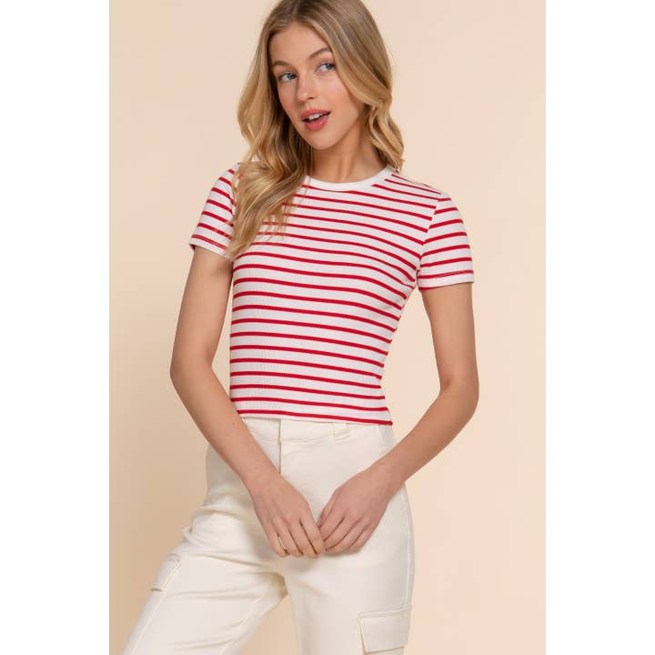 KORT SLV-RAND BOMULLSRIBBAD TOPP för wholesale av Apolline