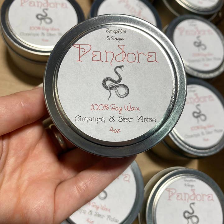 Sapphire & Sage - Wholesale Travel Candles - Pandora Crystal Candle