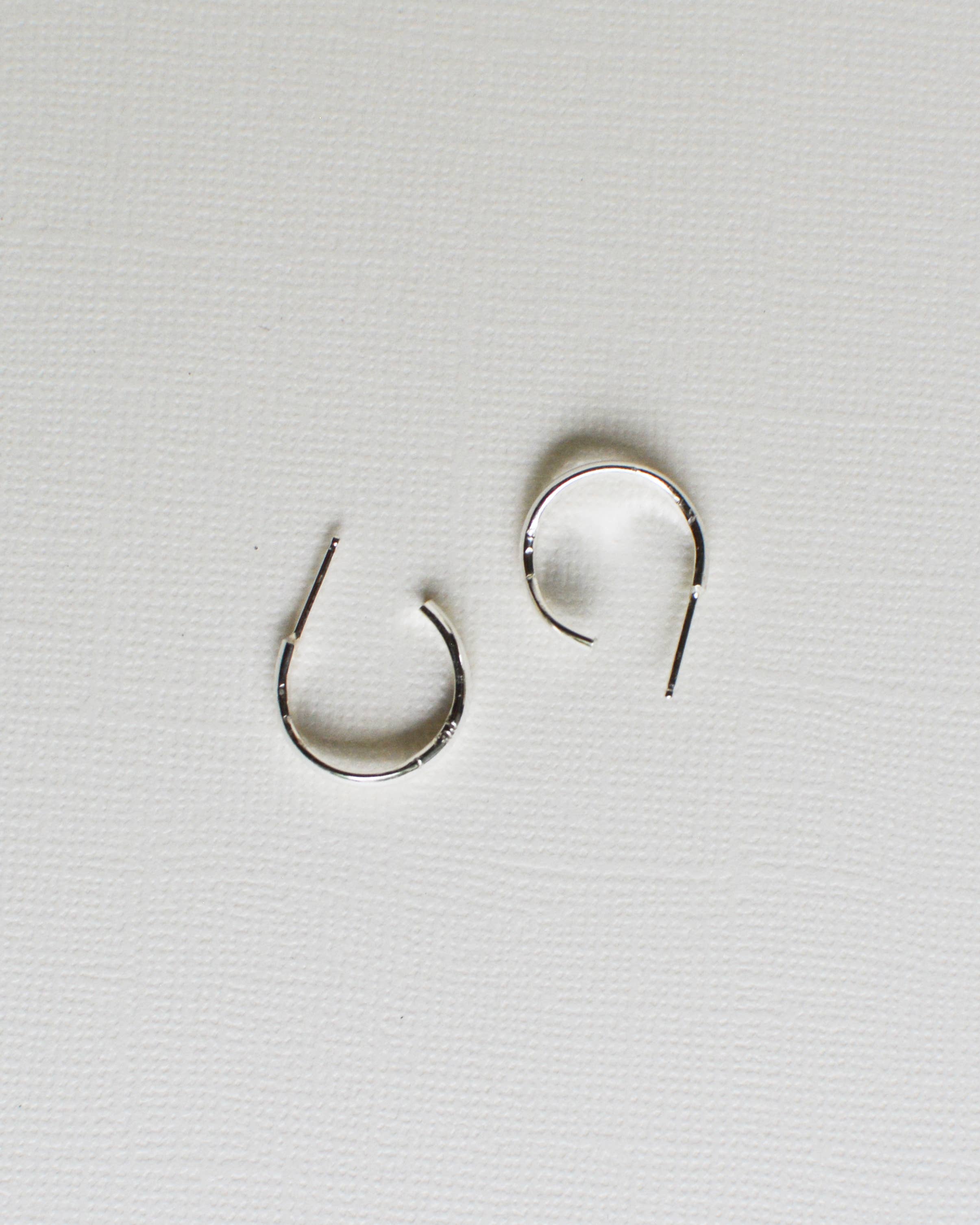 Gem & Blue - Wholesale Hoop Earrings - Mini Silver Heli Hoops2