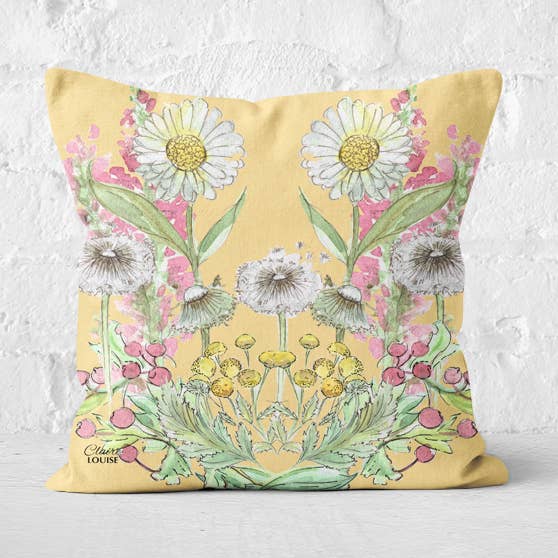 Cojín Floración de Margaritas de Crema de Mantequilla para venta al por mayor de Claire Louise