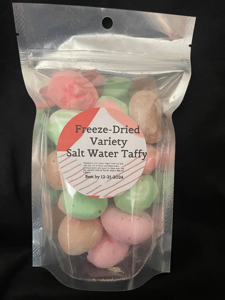 Freeze Dried Candy Salt Water Taffy Variety Pack for wholesale by Freeze Dried Pickle Favorites and more