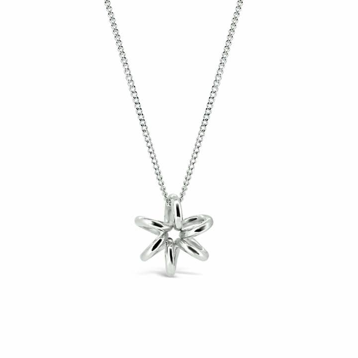 Daffodil Flower Silver Necklace for wholesale by Maree London