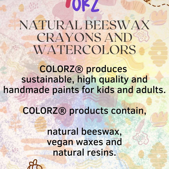 COLORZ – wholesale Kritor - Barn och baby – Naturliga bivax Block Crayons (6 block)