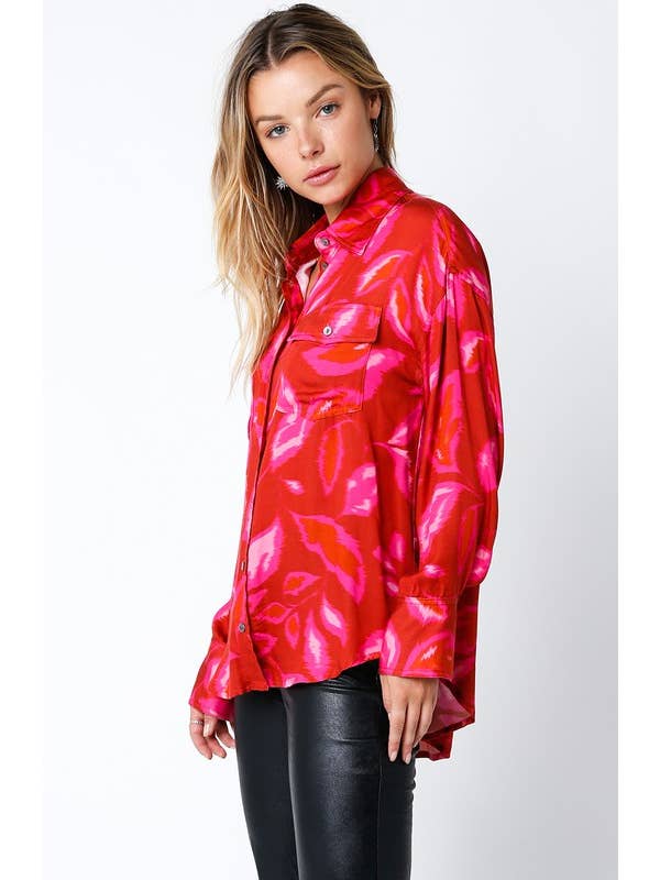 Fuchsia Rost Pia Skjorta för wholesale på Faire1