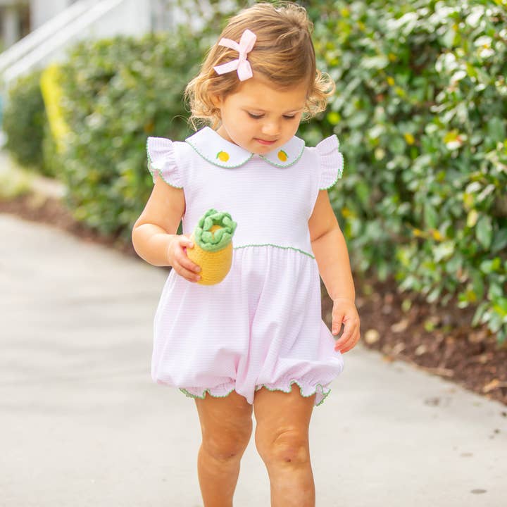 Shrimp and Grits Kids - Wholesale Bodysuit (Non-Footed) - Baby - Girls Pima Bubble - Lemons