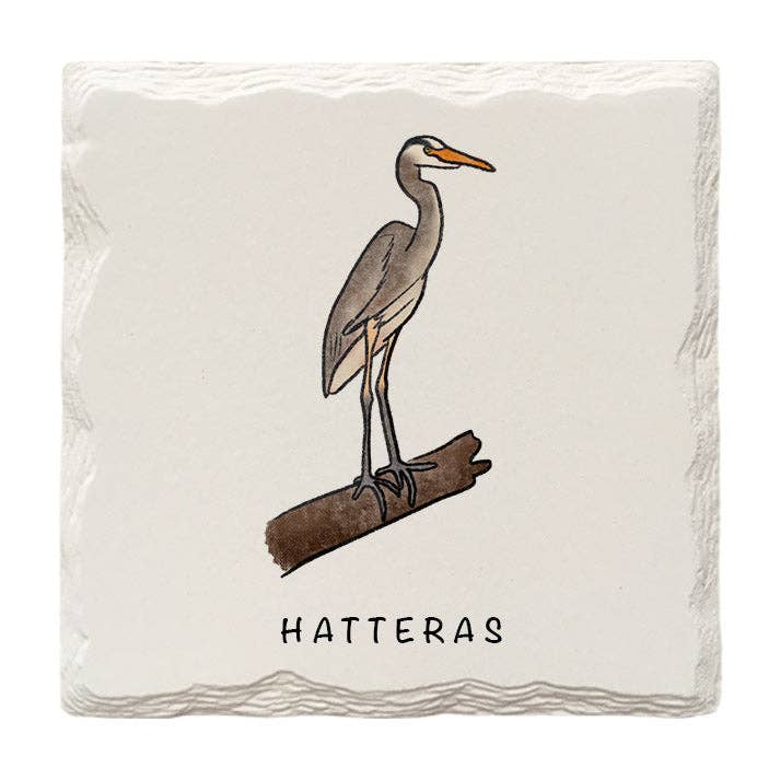Mill Wood Art - Wholesale Coasters - Customizable Heron Doodle | Drink Coaster0